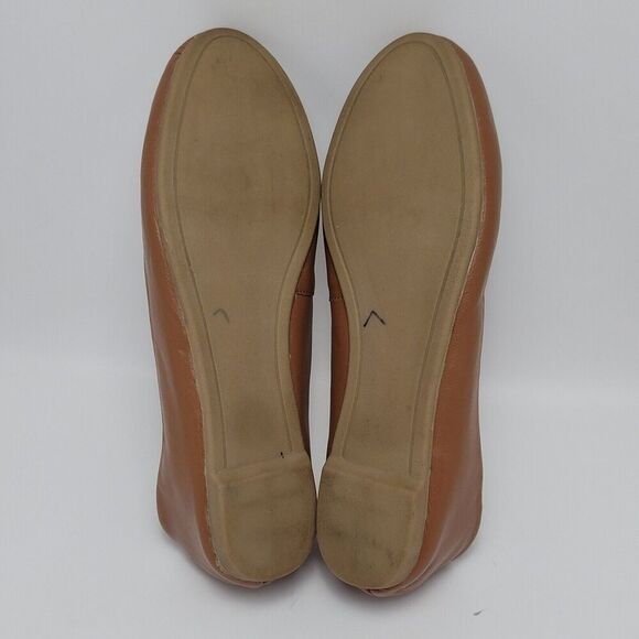 Steven Madden P-Heaven Womens Brown Solid Leather Slip On Ballet Flats Size 8.5 - Picture 8 of 11